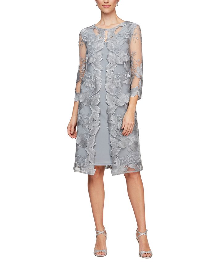 Alex Evenings Embroidered Jacket Dress Macy s