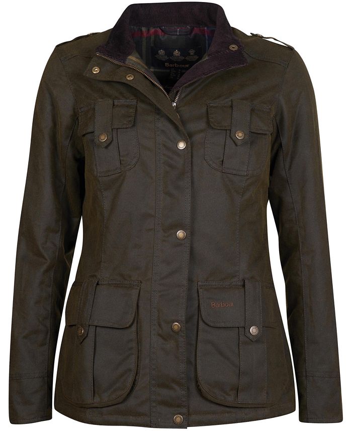 Barbour Winter Defense Four-Pocket Waxed Cotton Coat & Reviews - Coats ...
