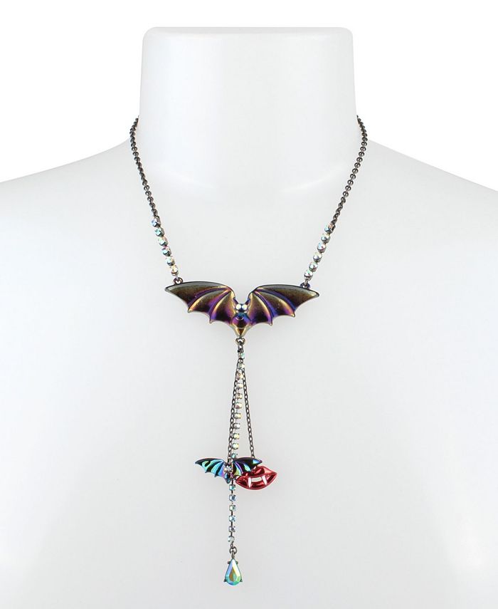 Betsey Johnson Bat Y Necklace Macy s