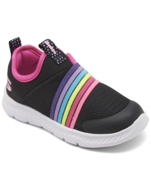 image of Skechers Toddler Girls Comfy Flex 2.0 - Rainbow Frenzy Slip-on Casual Sneakers from Finish Line