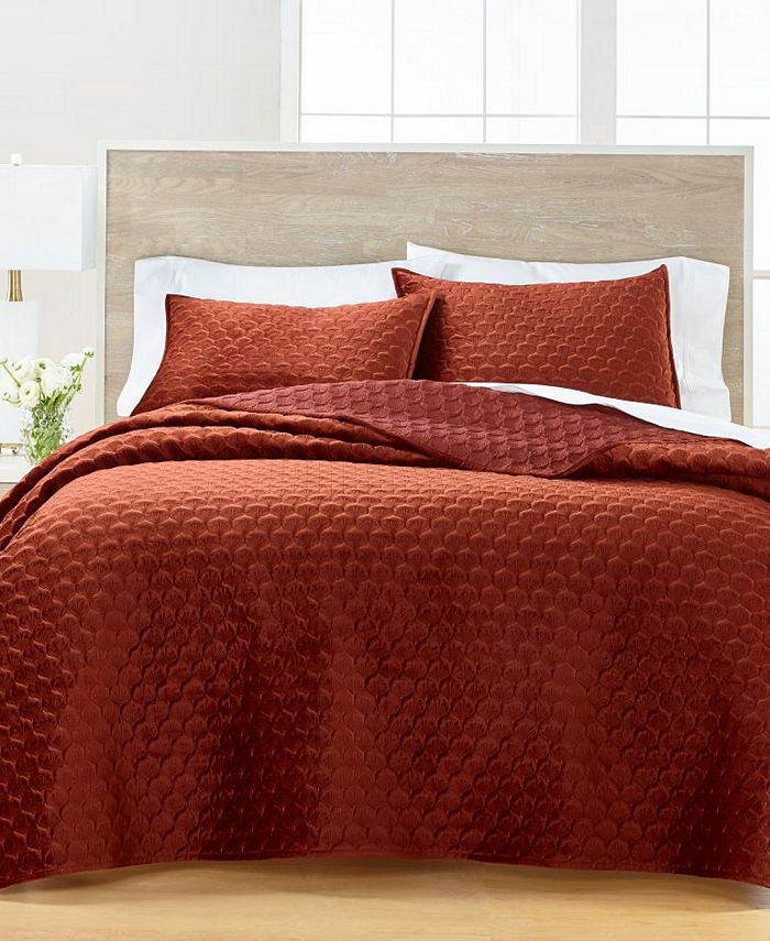 Martha Stewart Collection LAST ACT! Feather Velvet Full/Queen Quilt