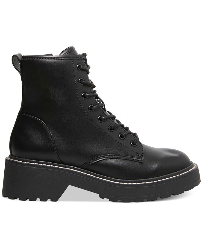 Madden Girl Carra Lace-Up Lug Sole Combat Boots & Reviews - Booties ...