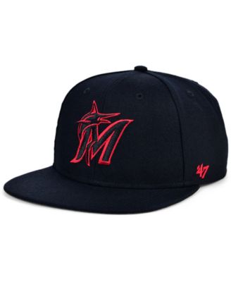 '47 Brand - Miami Marlins Bright Red Shot Snapback Cap