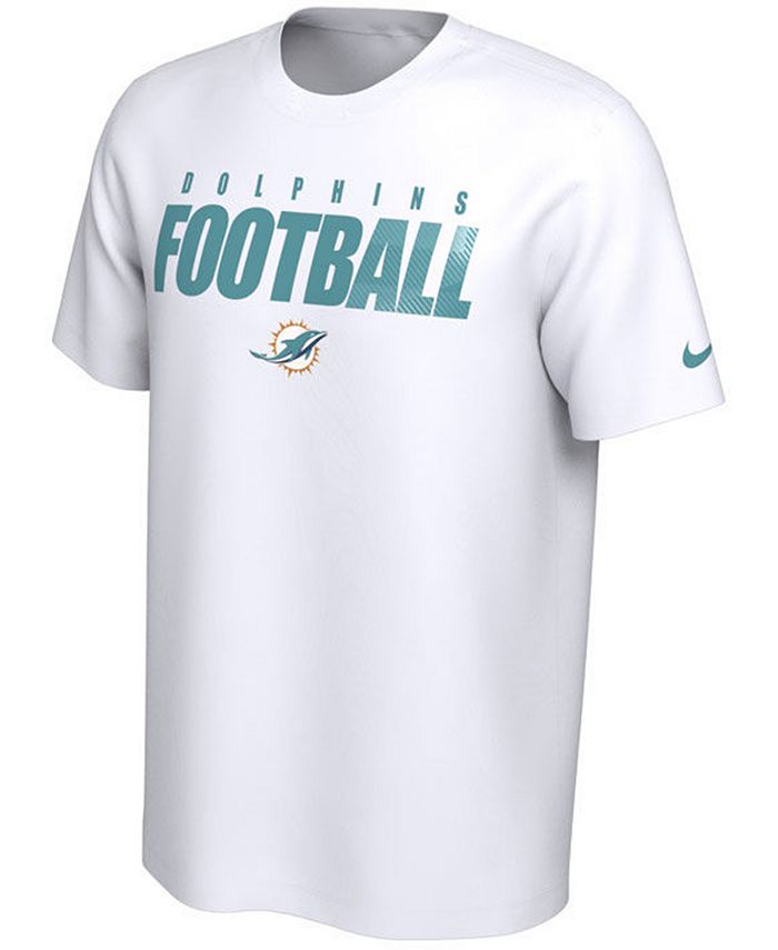 Nike Miami Dolphins Men's Dri-Fit Cotton Football All T-Shirt - Macy's