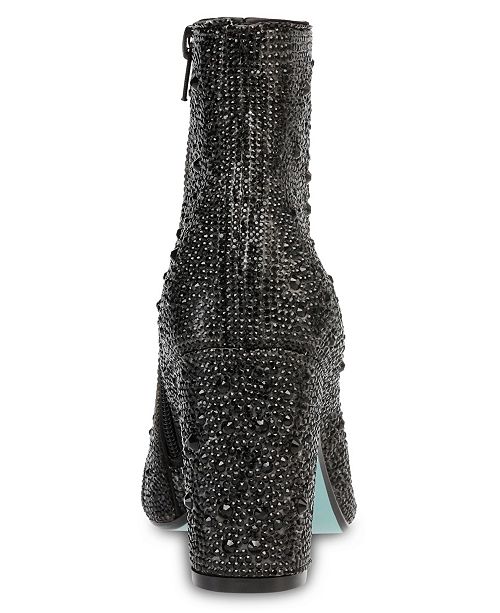 blue by betsey johnson cady evening booties