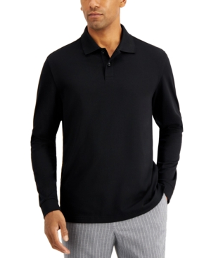 Tasso Elba Men's Long Sleeve Polo Created for Macy's