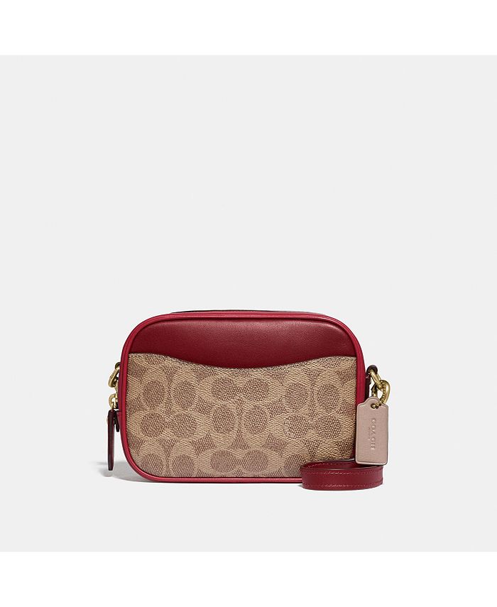COACH Coated Canvas Signature Colorblock Camera Bag 16 Macy's