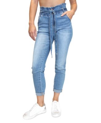 Almost Famous Juniors' Paperbag-Waist 