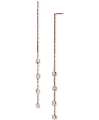 Cubic Zirconia Threader Earrings, Created for Macy's