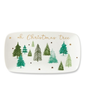 Lenox Balsam Lane Hors D'oeuvre Tray In Green And White