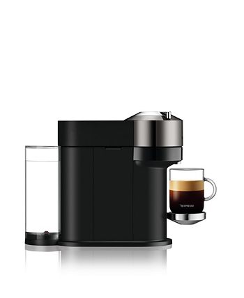 Nespresso - Vertuo Next Deluxe By Breville Dark Chrome with Aeroccino Espresso Maker