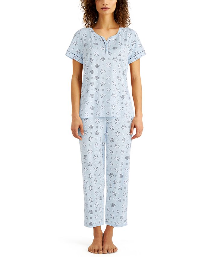 Macy's, Intimates & Sleepwear, Charter Club Womens Cotton Capri 2pc Pajama  Set Created For Macys Xxxl