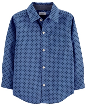image of Carter-s Toddler Boy Poplin Button-Front Shirt