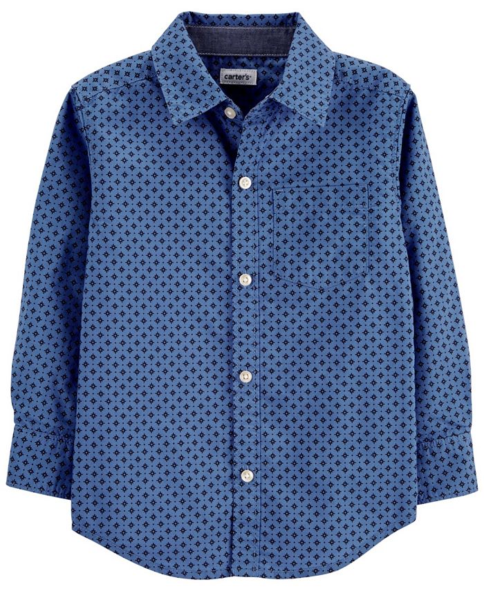 Carter's Toddler Boy Poplin ButtonFront Shirt Macy's