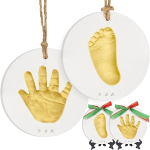 KeaBabies Baby Boys and Girls Handprint Keepsake Ornament