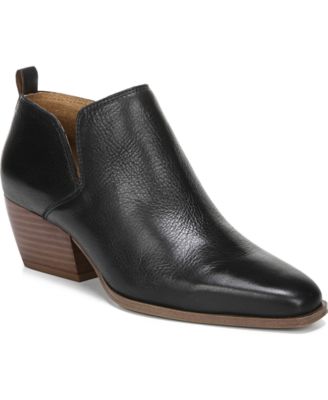 franco sarto leather block heel booties