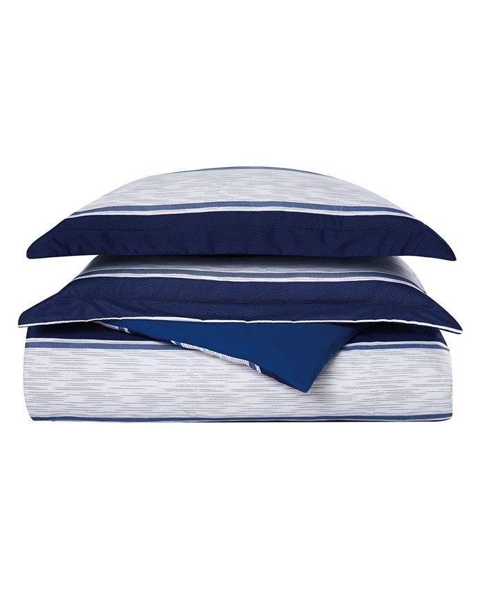 London Fog Watkins Stripe 3 Piece Comforter Set, King Macy's