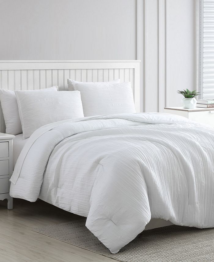 Olivia Gray Greenport Crinkle Comforter Set in 3-Piece, King - Macy's