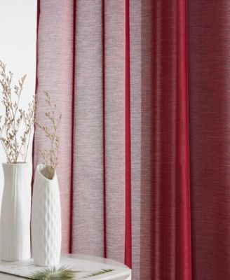 2 Piece Semi Sheer Voile Window Curtain Drapes Grommet Panels for Bedroom, Living Room & Kids Room