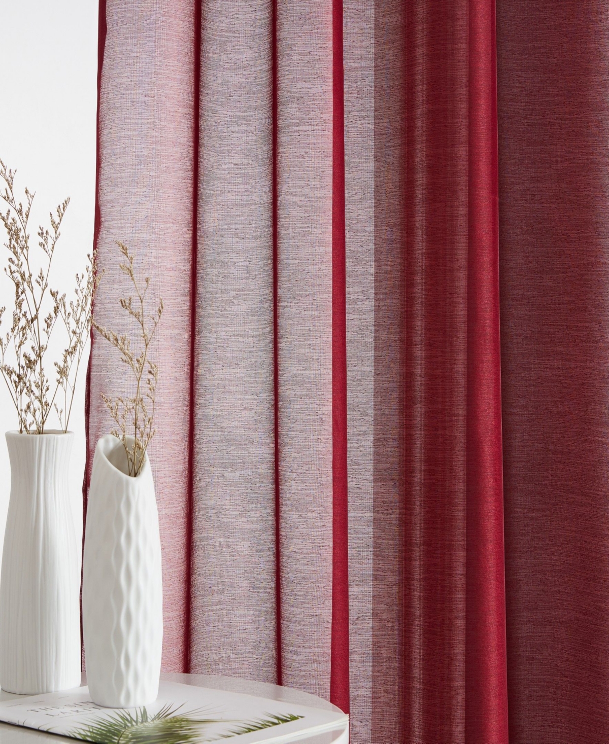 Hlc.me 2 Piece Semi Sheer Voile Window Curtain Drapes Grommet Panels for Bedroom, Living Room & Kids Room