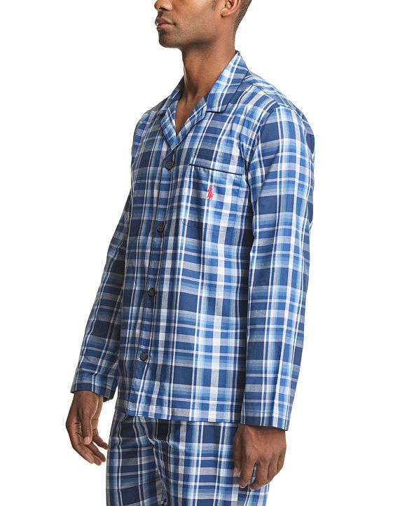 Polo Ralph Lauren Men's Plaid Woven Pajama Top & Reviews Pajamas