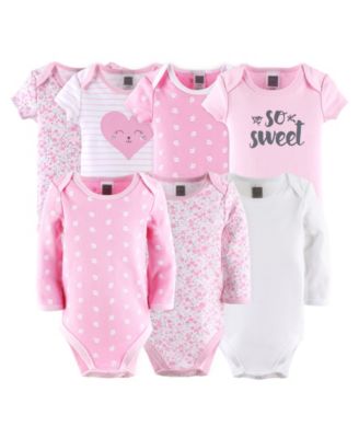 Baby Girls Newborn Layette Gift Set for Girls, Shower Gift Essentials, Pink, White