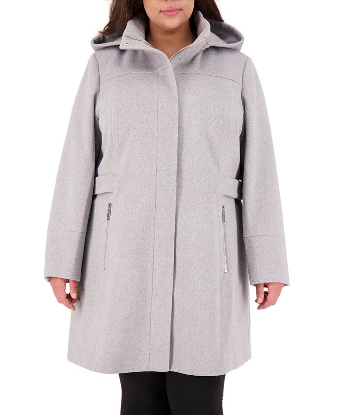 Vince Camuto Plus Size Hooded Coat & Reviews - Coats & Jackets - Plus ...