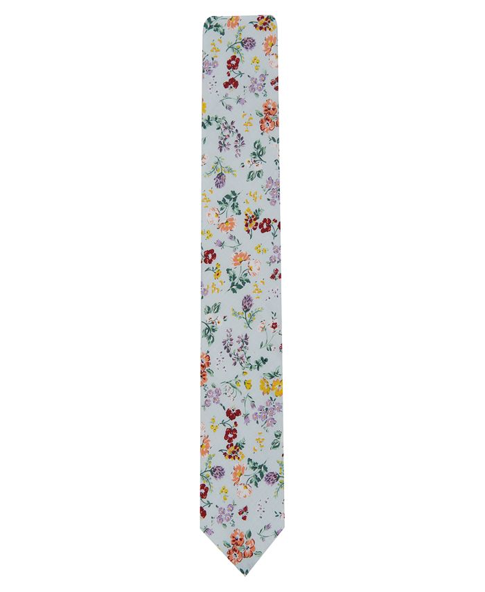 Bar III Men's Morton Floral Slim Tie, Created for Macy's - Macy's