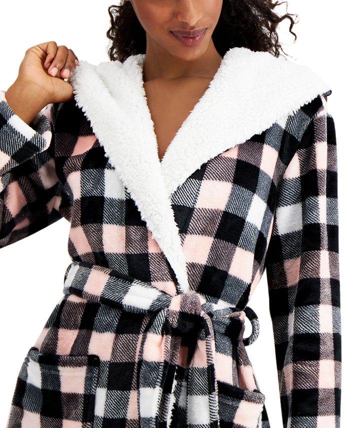 Jenni Hooded Short Cozy Robe, Created for Macy's & Reviews All
