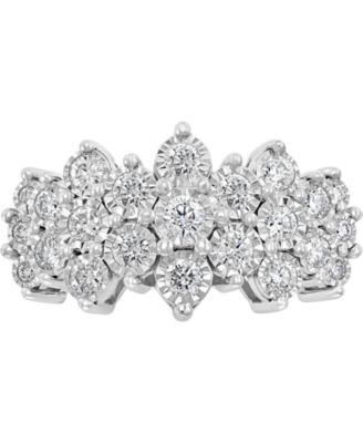 EFFY&reg; Diamond Cluster Ring (1 ct. t.w.) in 14k White Gold or 14k Yellow & White Gold