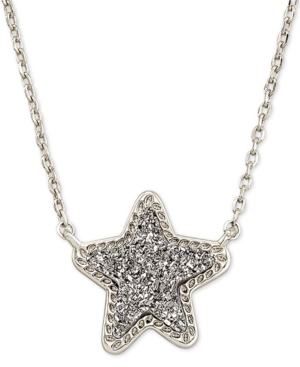 image of Kendra Scott Rock Crystal Star Pendant Necklace, 17