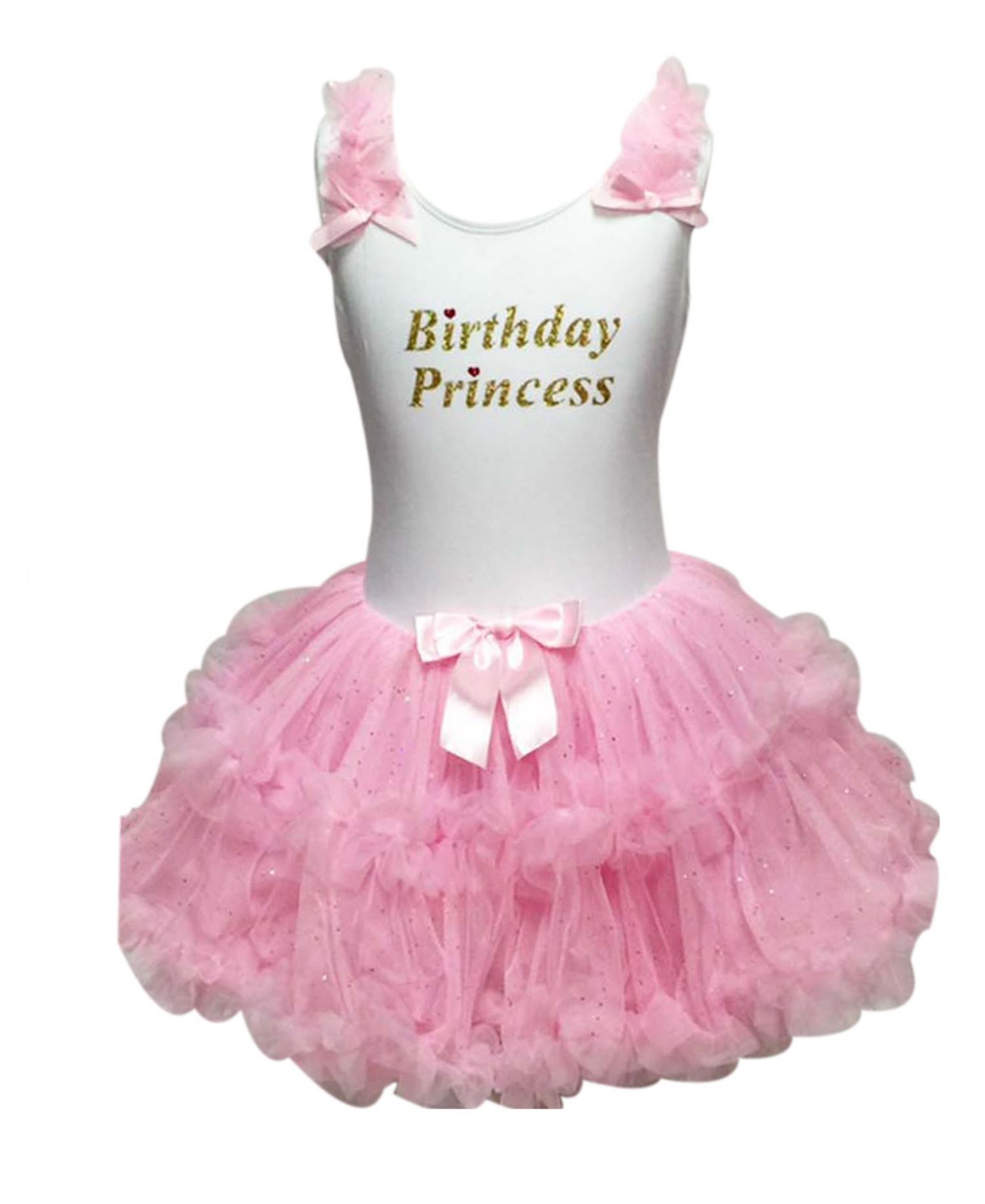 Big Girls Birthday Princess Ruffle Dress
