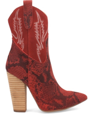 image of Dingo Women-s Calico Leather Bootie Women-s Shoes