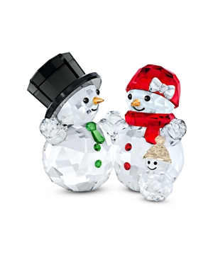 Shop Swarovski Snowman Family In Light Multi-color