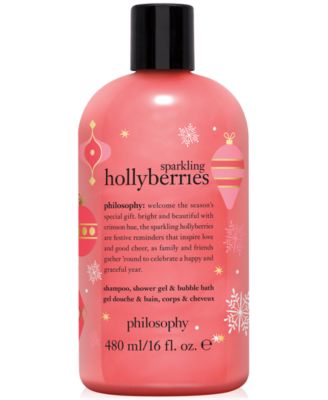 philosophy - Sparkling Hollyberries Shampoo, Shower Gel & Bubble Bath, 16-oz.