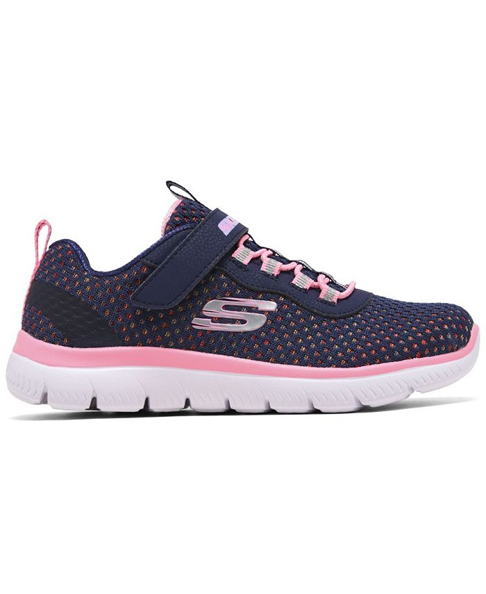 Skechers Big Girls Summits Rainbow Flair Casual Sneakers from Finish ...