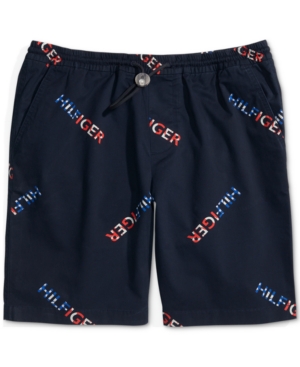 Tommy Hilfiger Adaptive Men's Signature Regular-Fit 9" Shorts with One-Handed Drawstring