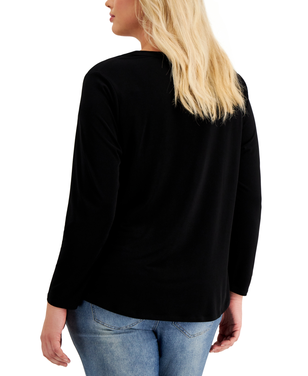 I.n.c. International Concepts Plus Size Zip-Pocket Top, Created for Macy's