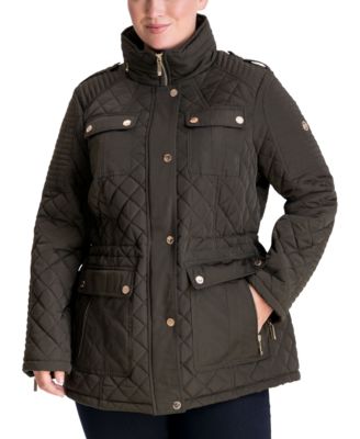 michael kors plus size quilted jacket