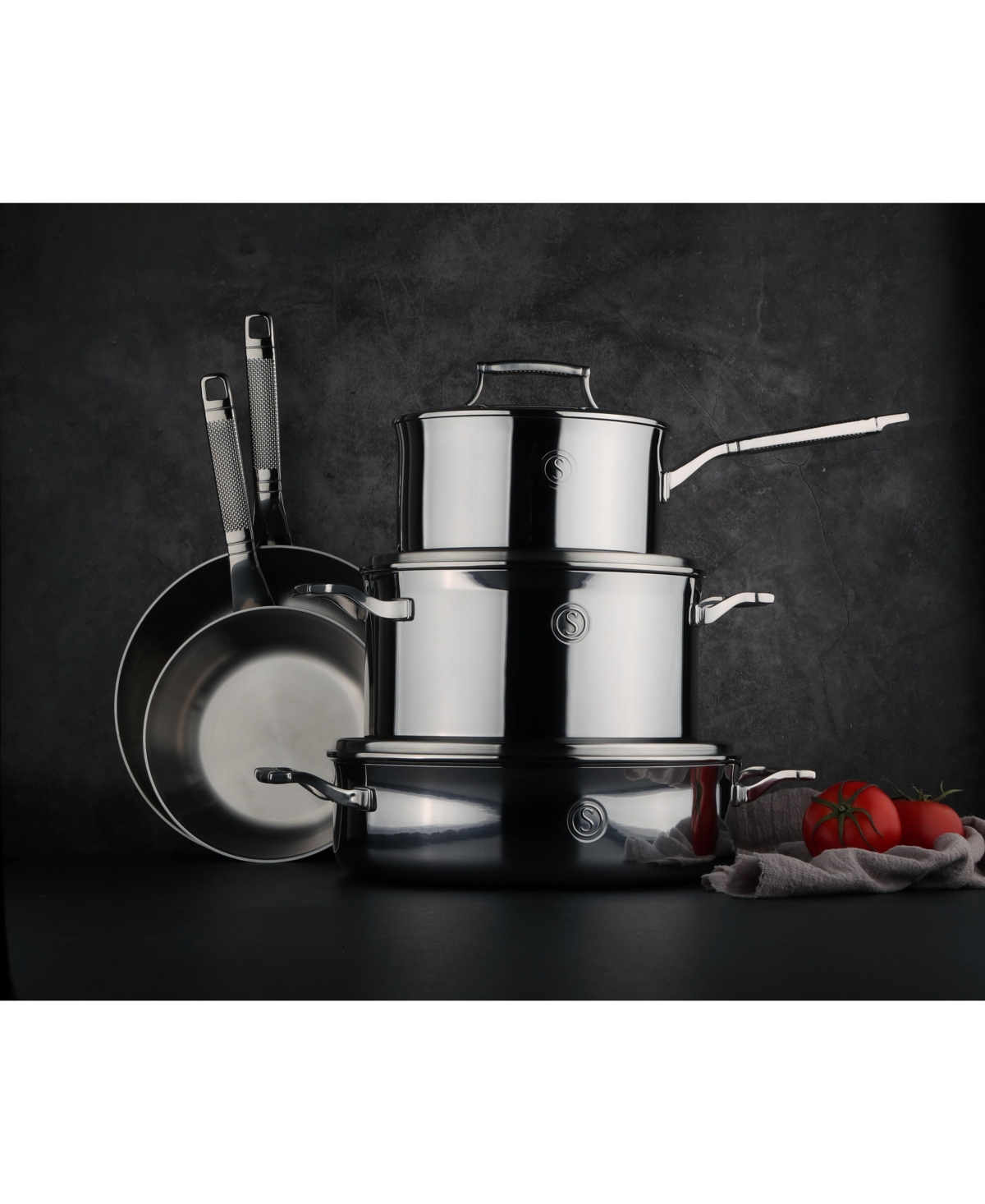 Saveur Selects Voyage Series Tri-Ply Stainless Steel 8-Pc. Cookware Set