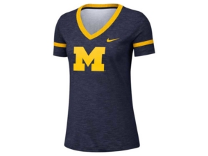 Nike Michigan Women's Wolverines Slub V-neck T-Shirt