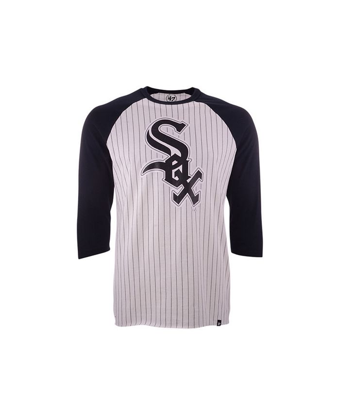 47 Brand Men's Chicago White Sox Pinstripe Throwback Raglan T