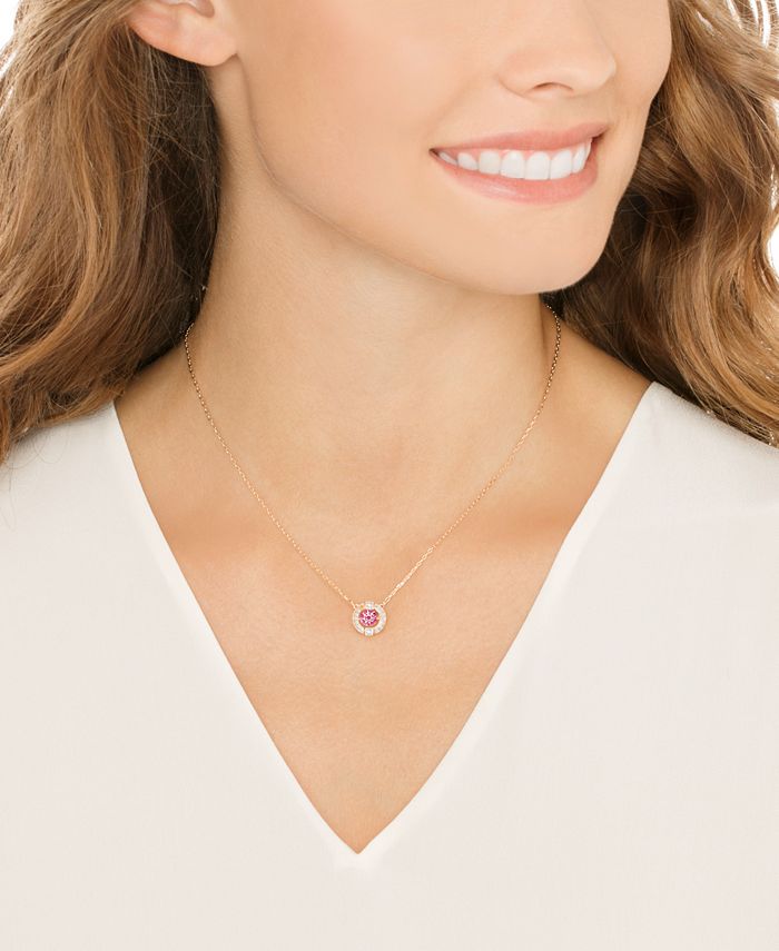 Swarovski dancing necklace rose gold clearance