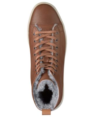 shearling lined high top sneakers