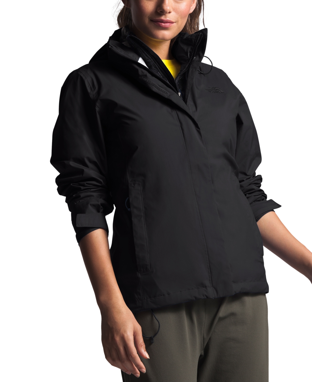 The North Face Women's Venture 2 Hooded Raincoat In Tnf Black