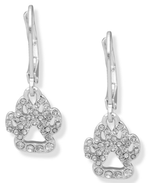 Pet Friends Jewelry Pave Paw Drop Earring