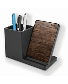 Desktop Charging Stand Qi Wireless Charging Stand Pen Holder