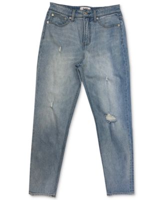 Oat High-rise Distressed Ankle Straight Jeans - Macy's