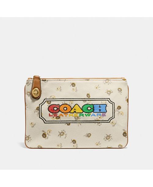 Coach Turnlock Pouch 26 With Rainbow Coach Badge Reviews Women Macy S
