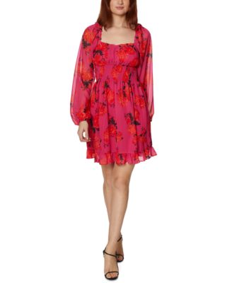 Betsey Johnson - Floral Smocked Mini Dress